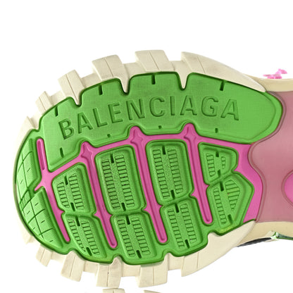 Balenciaga Rubber Mesh Bi-Color Womens Track.2 Open Sneakers 38 White Green Pink 6 of 10