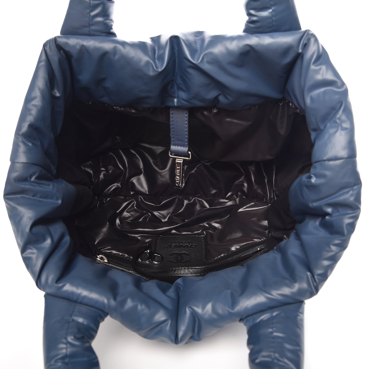 Chanel Nylon Quilted Small Coco Cocoon Reversible Tote Blue 8 of 13