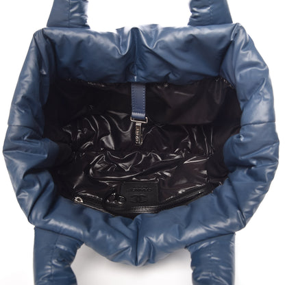Chanel Nylon Quilted Small Coco Cocoon Reversible Tote Blue 8 of 13