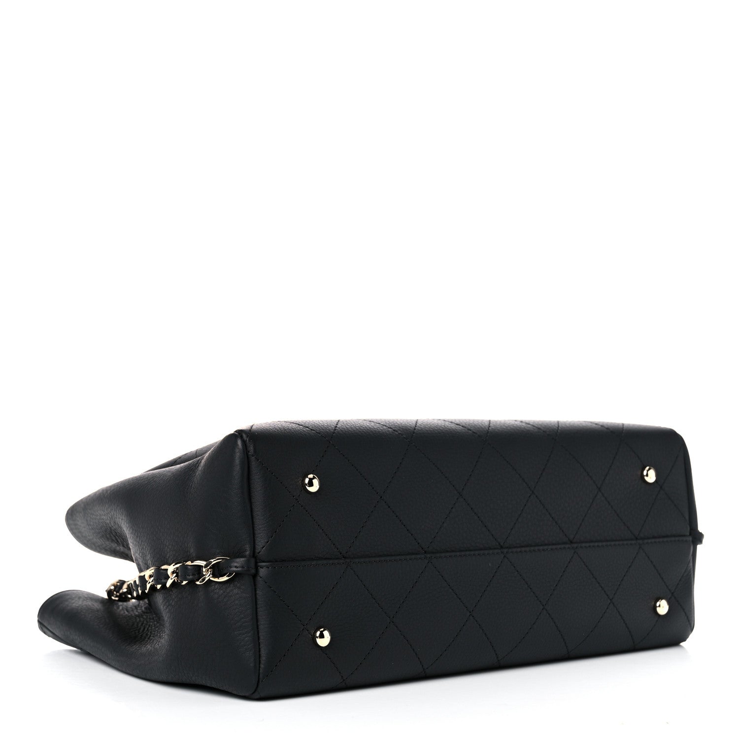 Chanel Bullskin Stitched Medium Shopping Bag Black 4 of 11