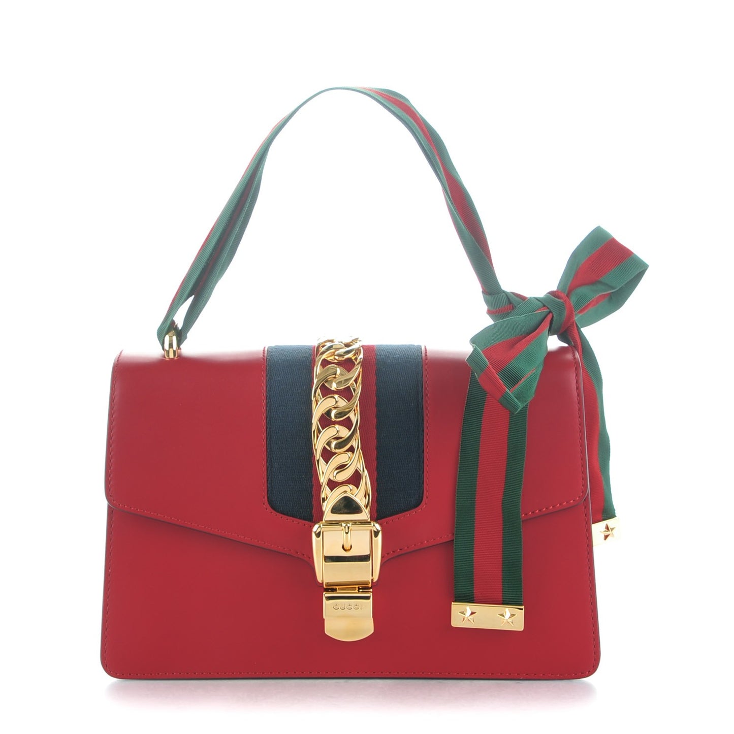 Calfskin Small Sylvie Shoulder Bag Hibiscus Red