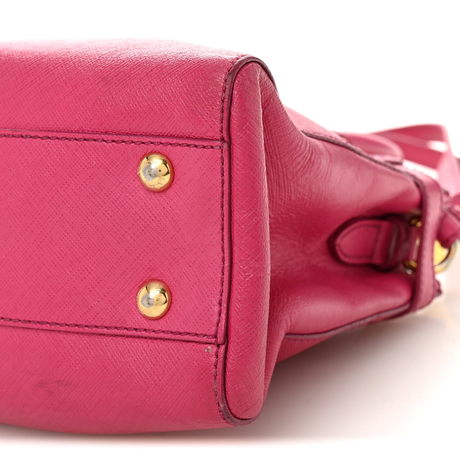 Salvatore Ferragamo Hammered Calfskin Batik Tote Pink 10 of 12