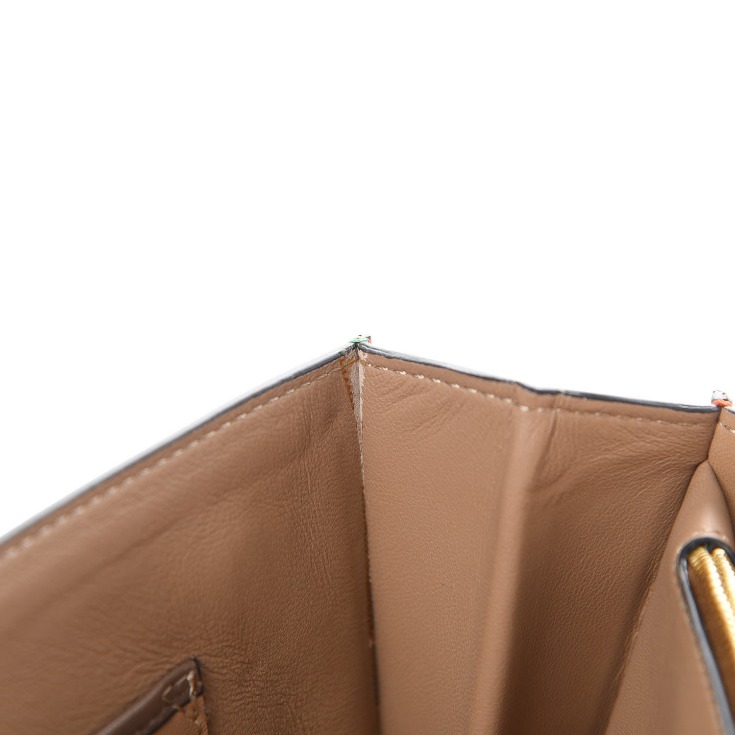 Valentino Garavani Calfskin Rivet Colorblock Double Handle Shoulder Bag Brown Green 18 of 19