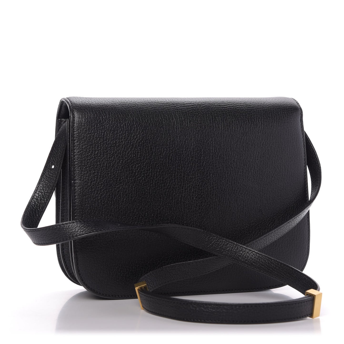 Goatskin Medium Classic Box Flap Bag Black