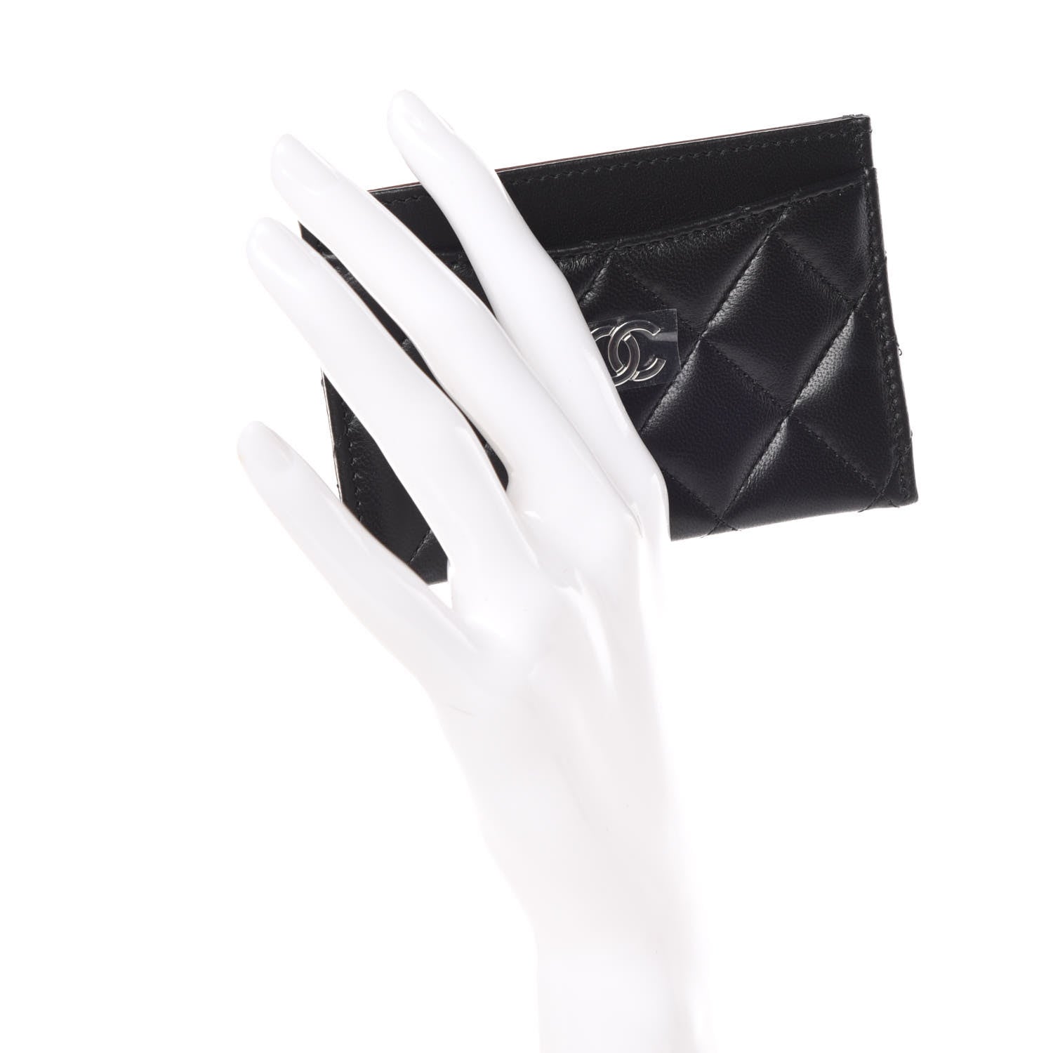 Chanel Lambskin Quilted Card Holder Black 2 of 10