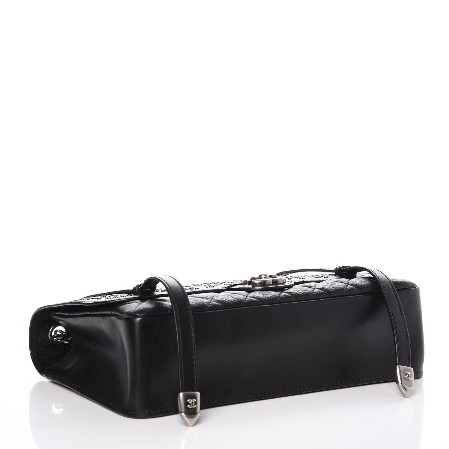 Chanel Studded Calfskin Lambskin Paris Dallas Flap Black 4 of 7
