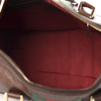 Gucci Calfskin Medium Seventies Web Boston Brown 6 of 16