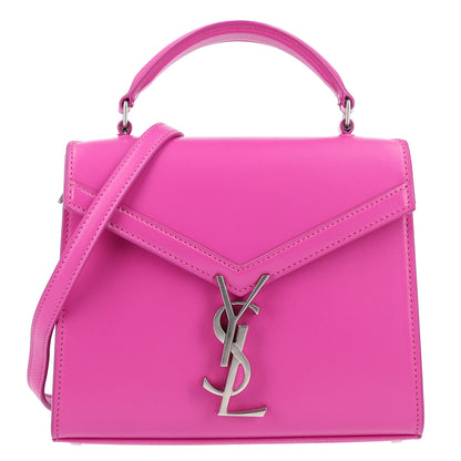 Saint Laurent Calfskin Mini Classic Monogram Cassandra Top Handle Bag Electric Fuchsia 1 of 11