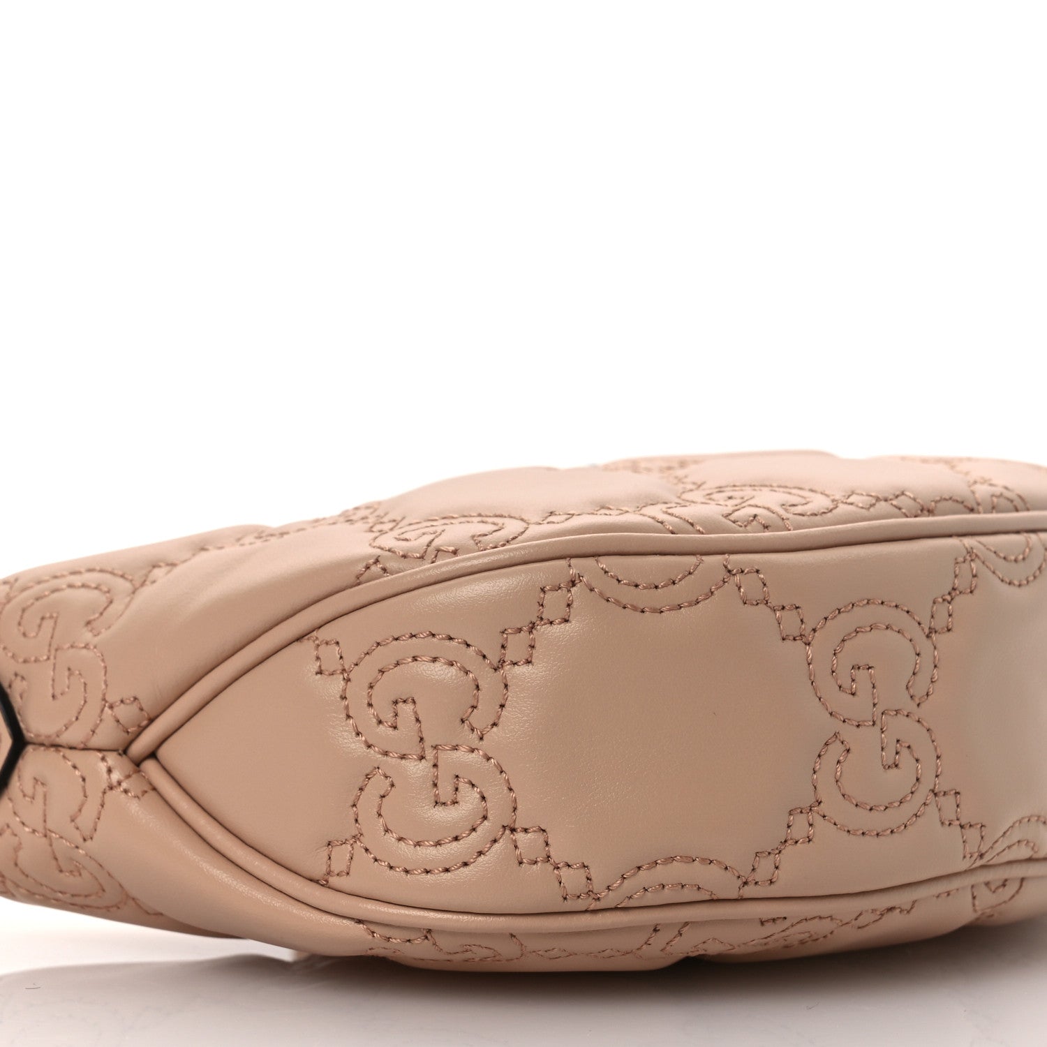 Gucci Calfskin GG Matelasse Mini Hobo Shoulder Bag Perfect Pink Natural 9 of 10