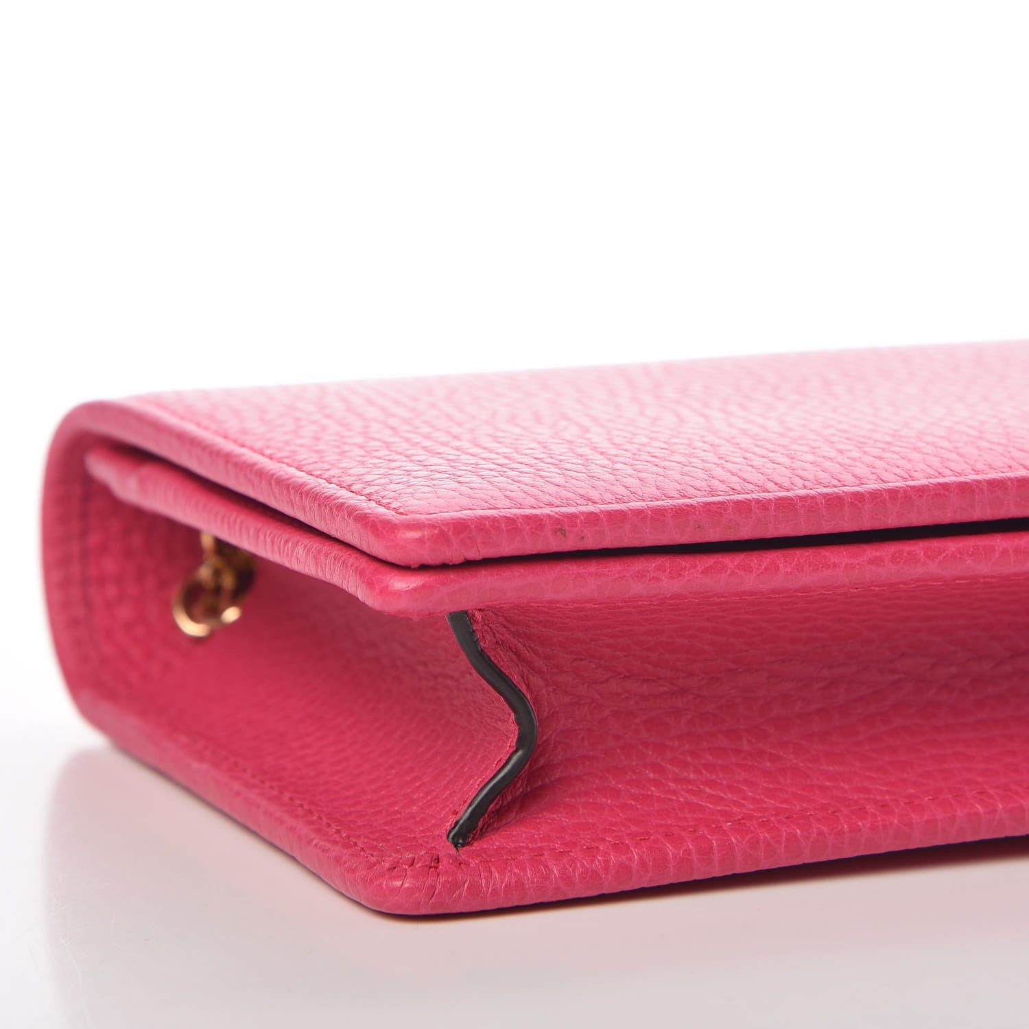 Gucci Dollar Calfskin Mini GG Marmont Chain Wallet Box Pink 7 of 10