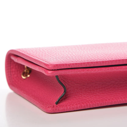 Gucci Dollar Calfskin Mini GG Marmont Chain Wallet Box Pink 7 of 10