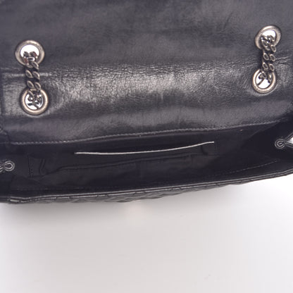 Saint Laurent Sheepskin Tri-Quilt Monogram Medium College Bag Black 5 of 9