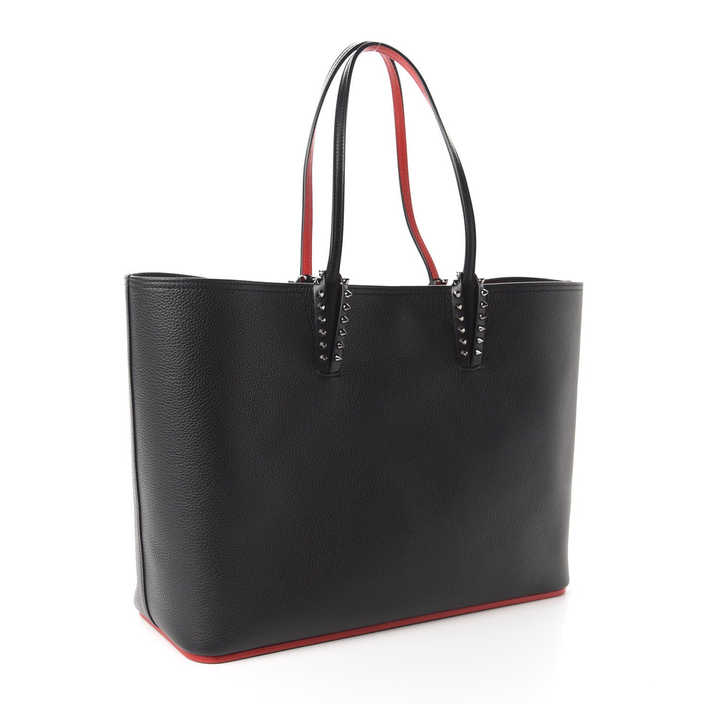 Calfskin Spikes East West Cabata Tote Black
