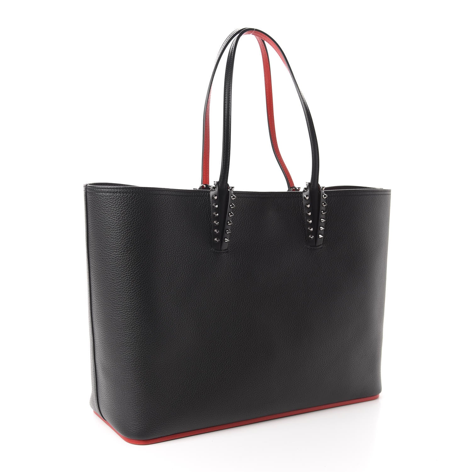 Christian Louboutin Calfskin Spikes East West Cabata Tote Black 3 of 10
