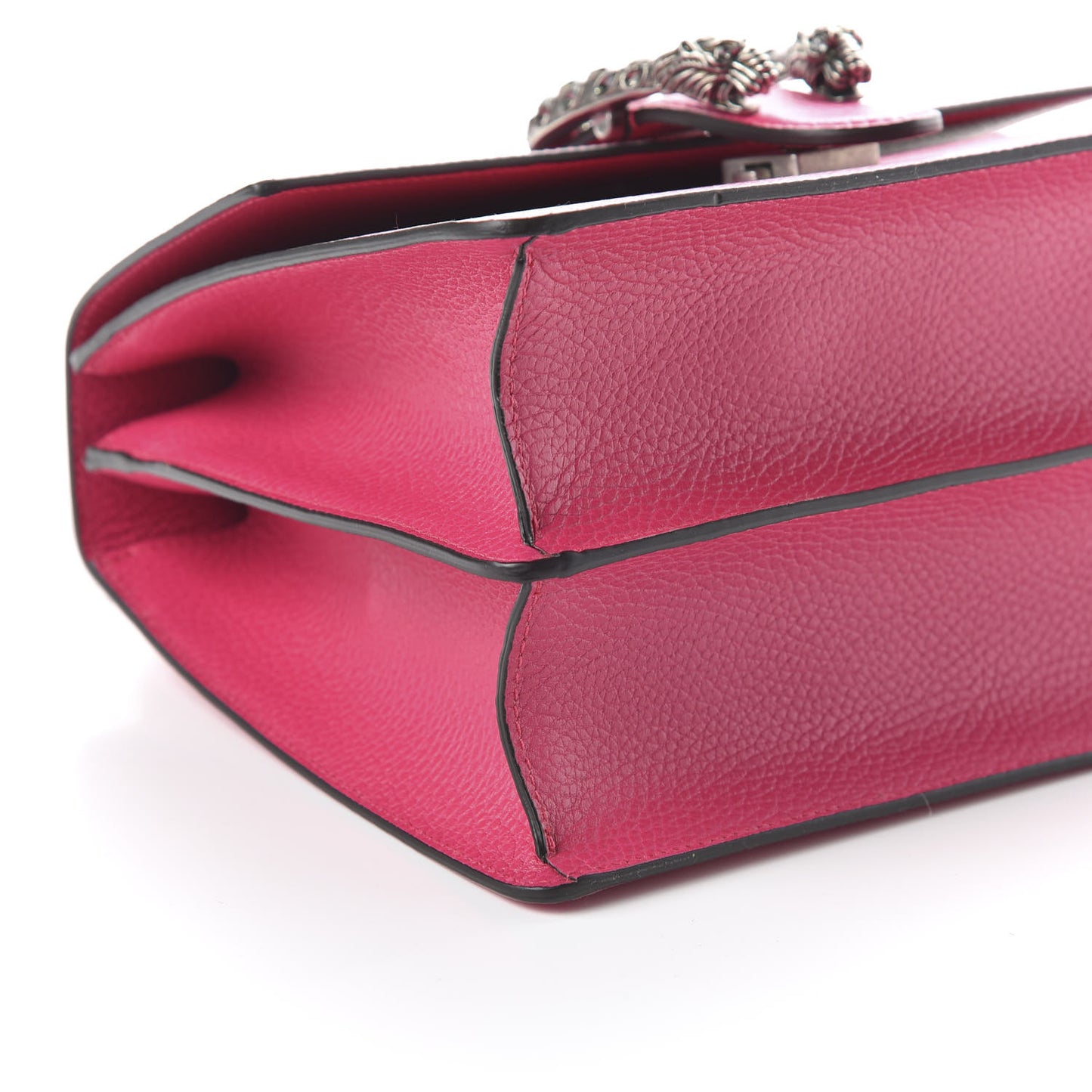 Dollar Calfskin Crystal Web Medium Dionysus Bamboo Top Handle Bag Box Pink Black Diamond