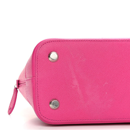 Balenciaga Signature Grained Calfskin Logo S Ville Top Handle Bag Fuchsia 9 of 14