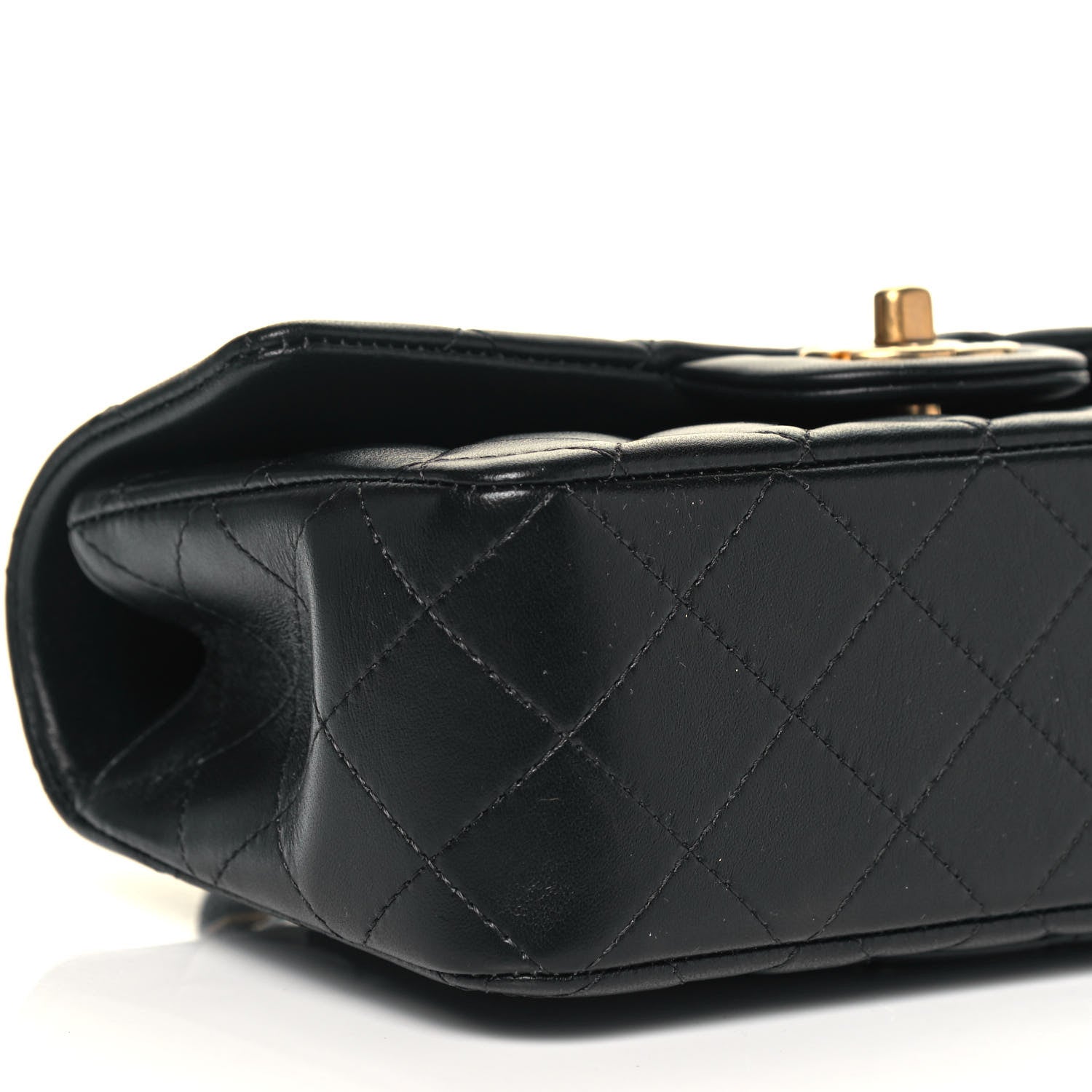 Chanel Lambskin Quilted Mini Top Handle Rectangular Flap Black 7 of 8
