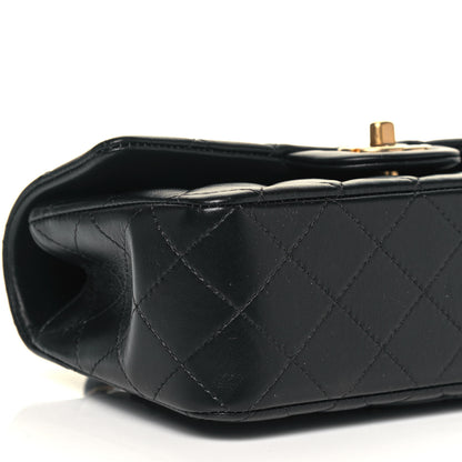 Chanel Lambskin Quilted Mini Top Handle Rectangular Flap Black 7 of 8