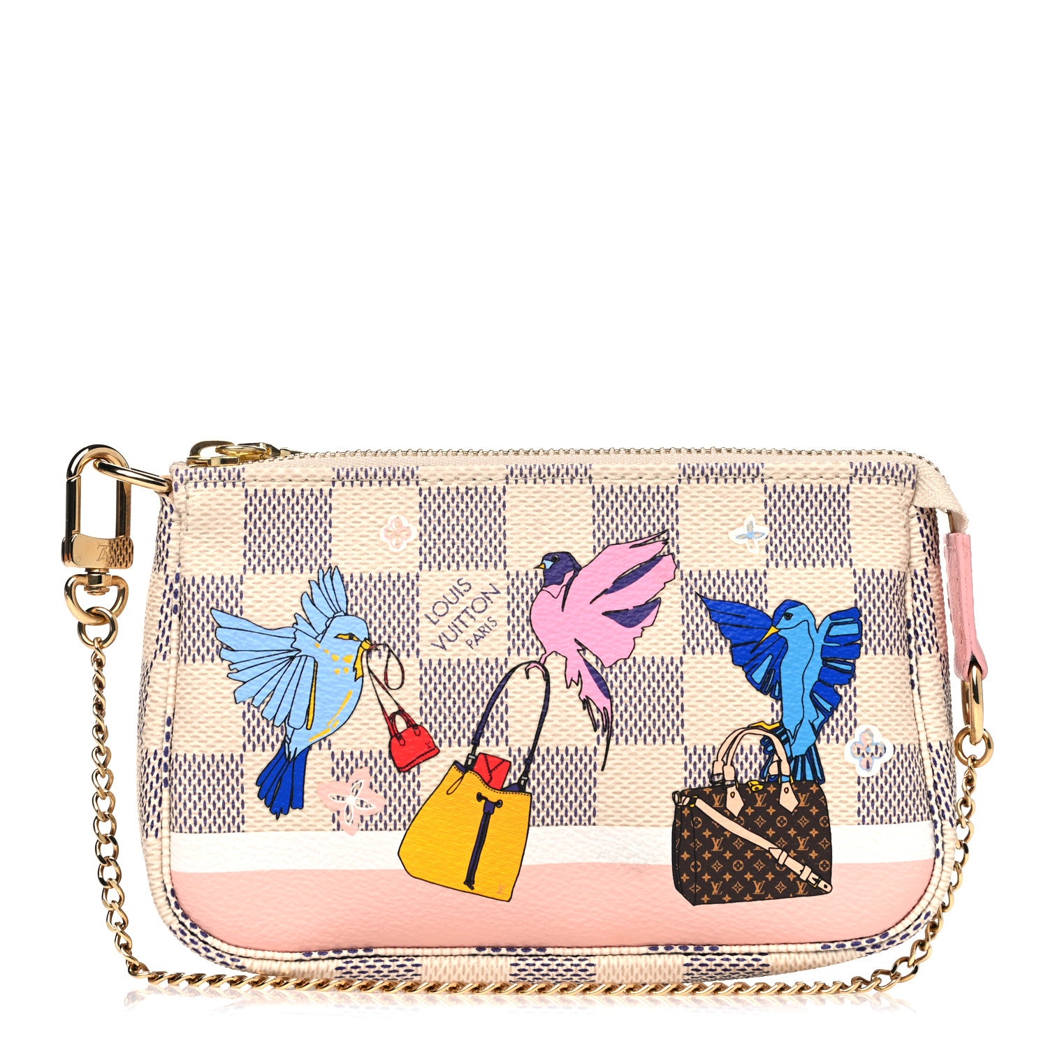 Louis Vuitton Damier Azur 2018 Christmas Animation Mini Pochette Accessories 1 of 8