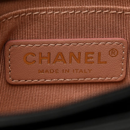 Chanel Velvet Lambskin Mini Camellia Flap Black Burgundy 7 of 12