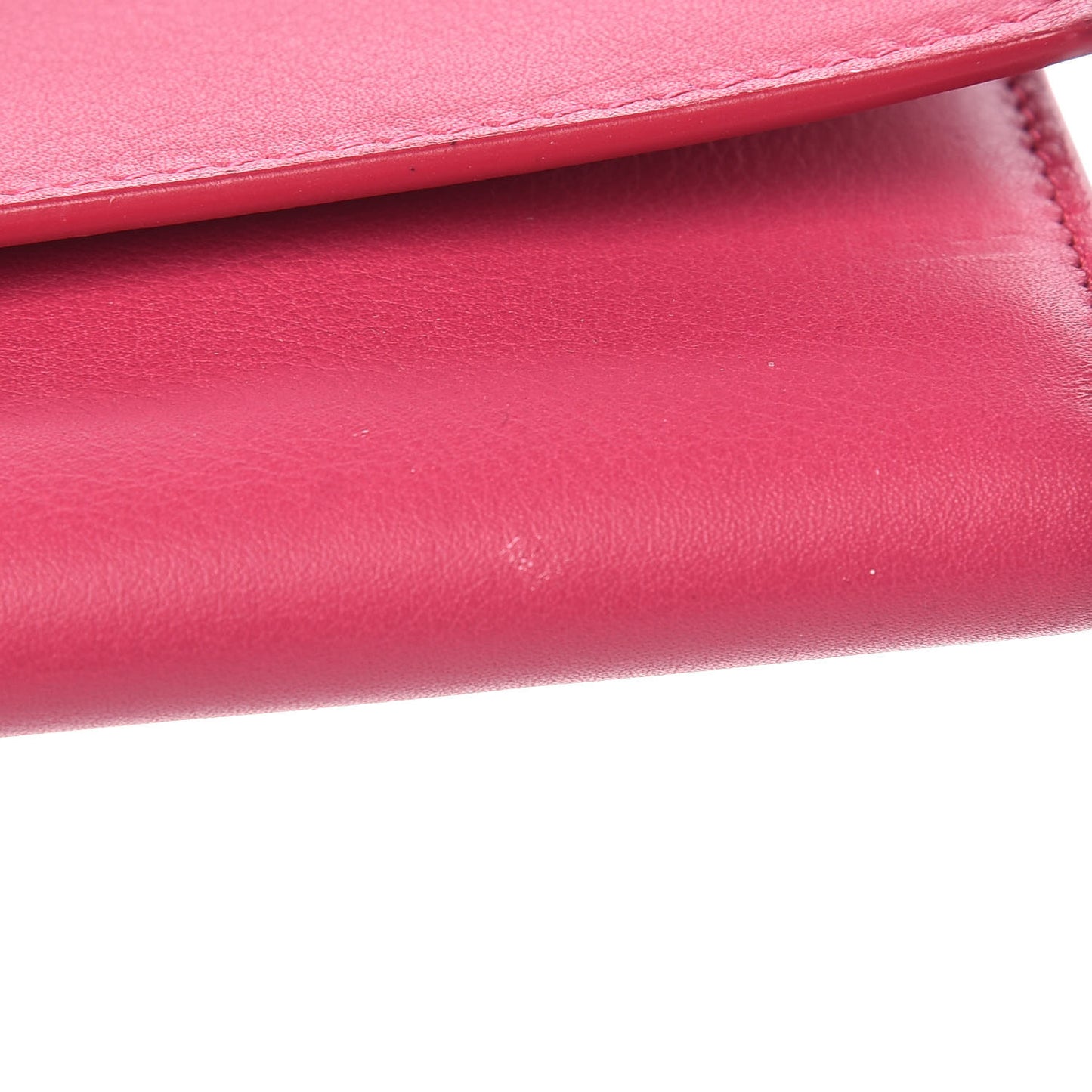 Calfskin Classic Y Ligne Wallet Fuchsia