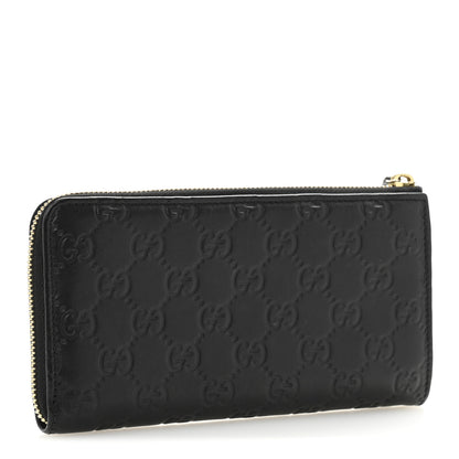 Gucci Guccissima Signature Zip Around Organizer Wallet Black 3 of 11