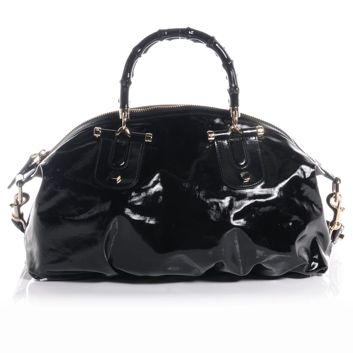 Dialux Pop Bamboo Top Handle Tote Black