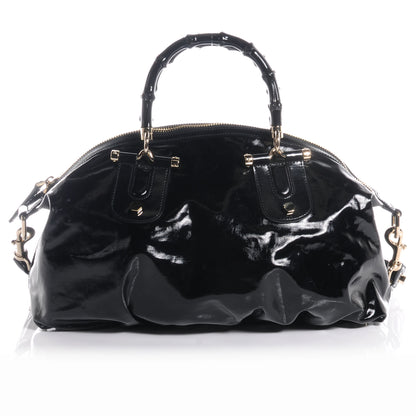 Gucci Dialux Pop Bamboo Top Handle Tote Black 1 of 7