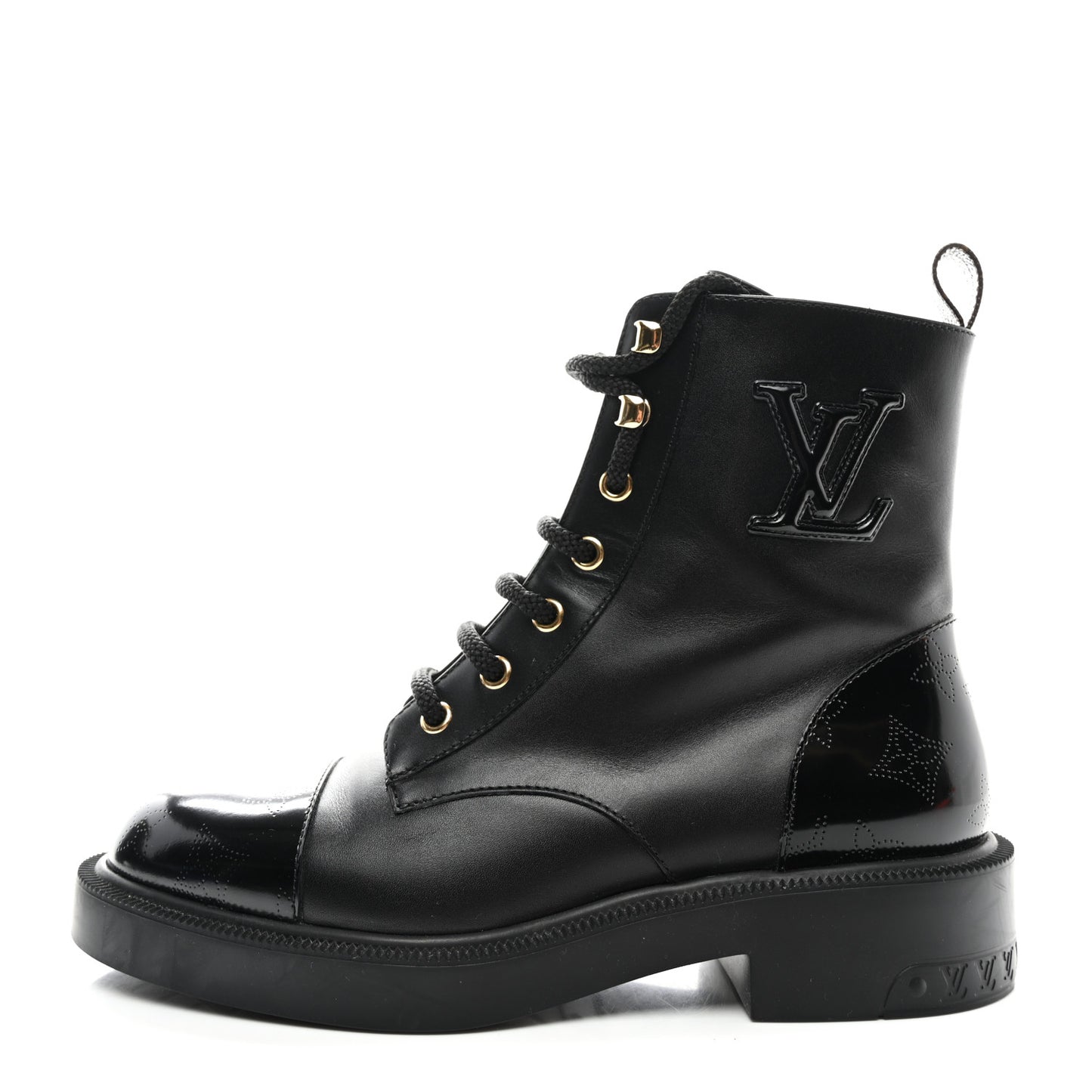 Calfskin Monogram Citizen Flat Ranger Boots 38 Black