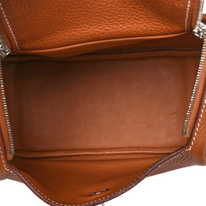 Hermes Taurillon Clemence Mini Lindy 20 Gold 5 of 11