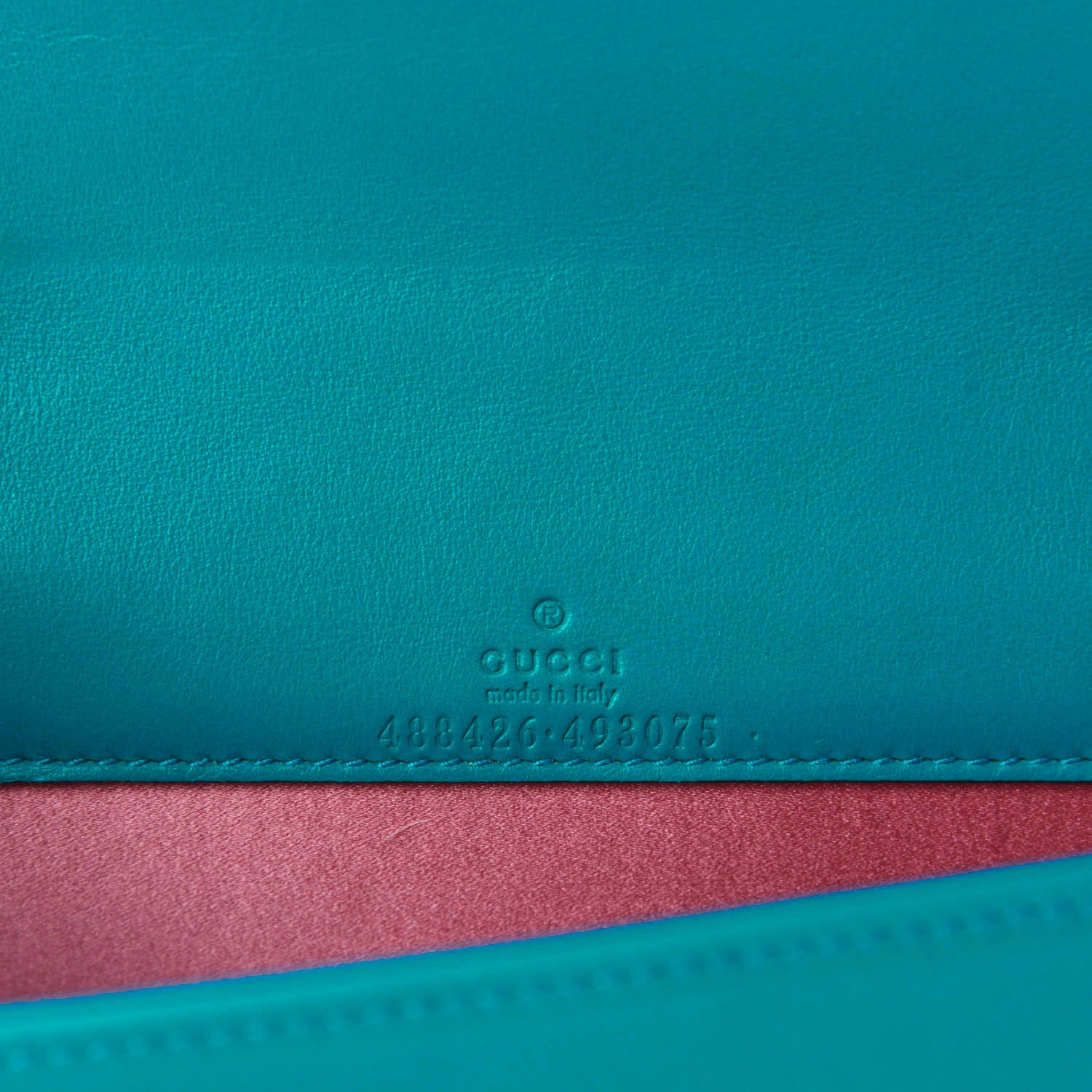 Gucci Velvet Matelasse GG Marmont Mini Bag Pavone Cyan 8 of 10