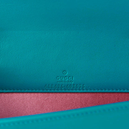 Gucci Velvet Matelasse GG Marmont Mini Bag Pavone Cyan 8 of 10
