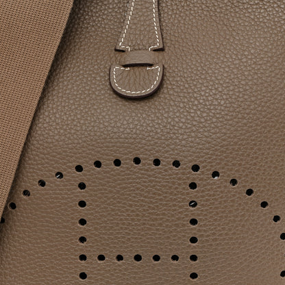 Hermes Taurillon Clemence Evelyne III PM Etoupe 8 of 11