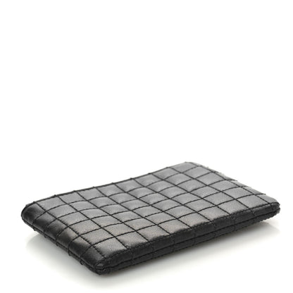 Celine Calfskin Quilted C Charm Coin Card Pouch Black 4 of 7