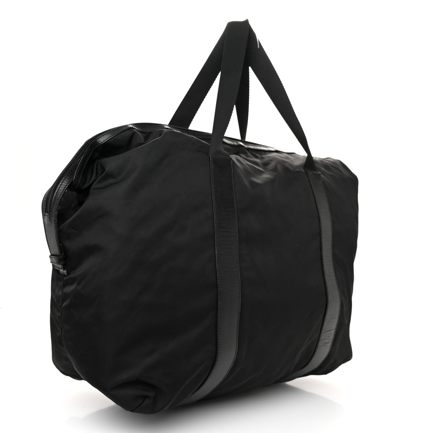 Tessuto Nylon Saffiano Carry On Travel Bag Black