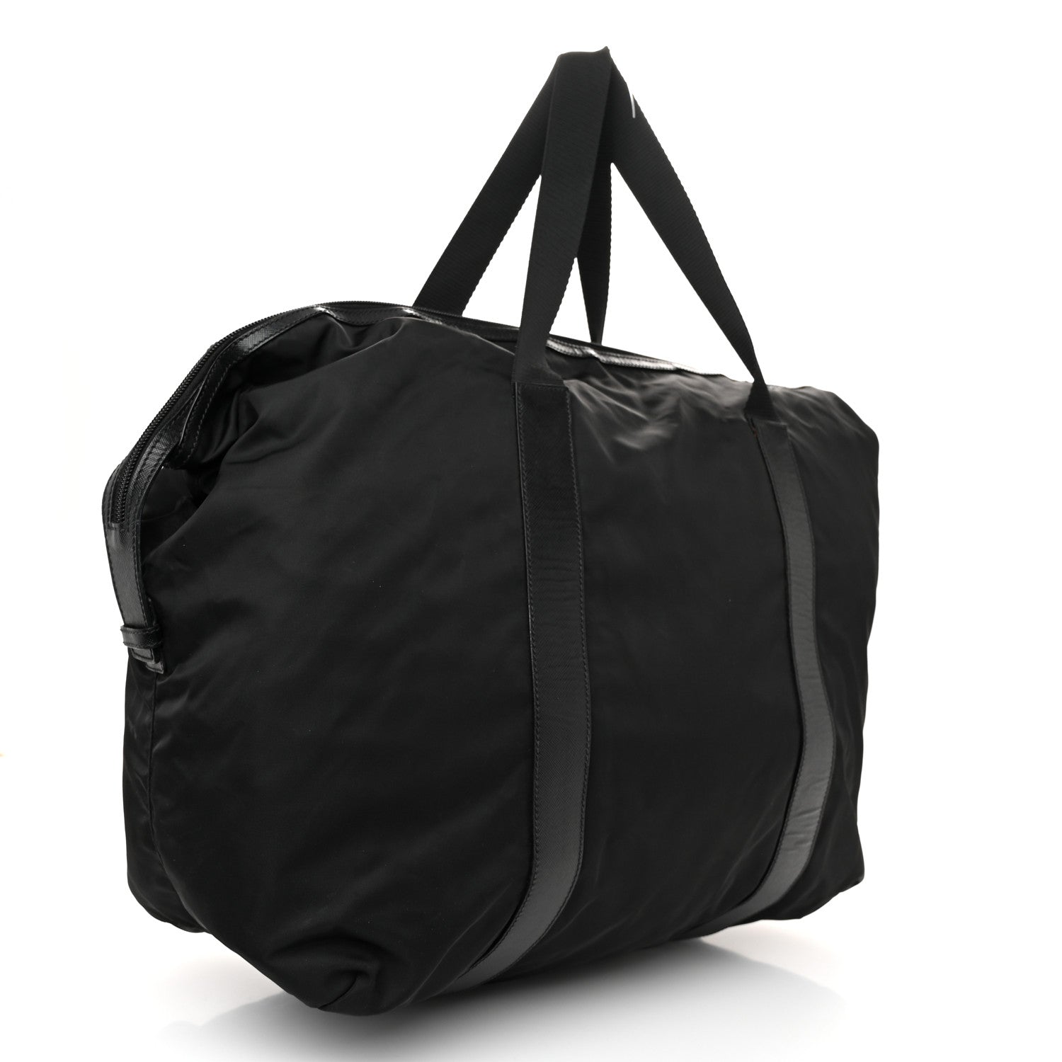 Prada Tessuto Nylon Saffiano Carry On Travel Bag Black 3 of 13