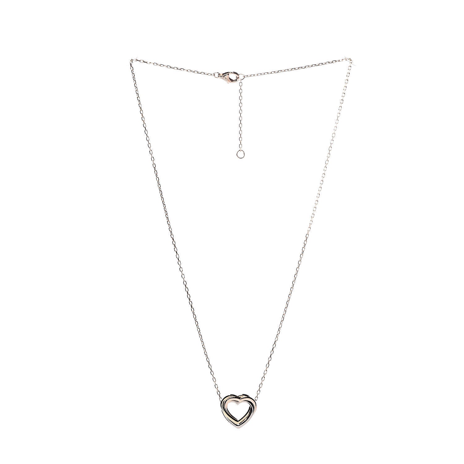 Cartier 18K Pink Yellow White Gold Trinity Heart Necklace 3 of 5