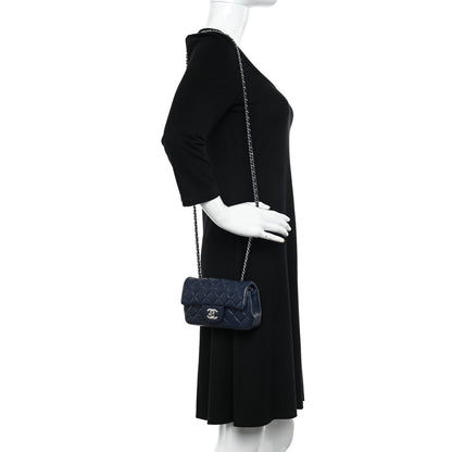 Chanel Caviar Quilted Extra Mini Flap Blue 2 of 12