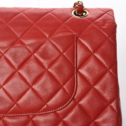 Chanel Lambskin Quilted Medium Double Flap Red 27 of 28