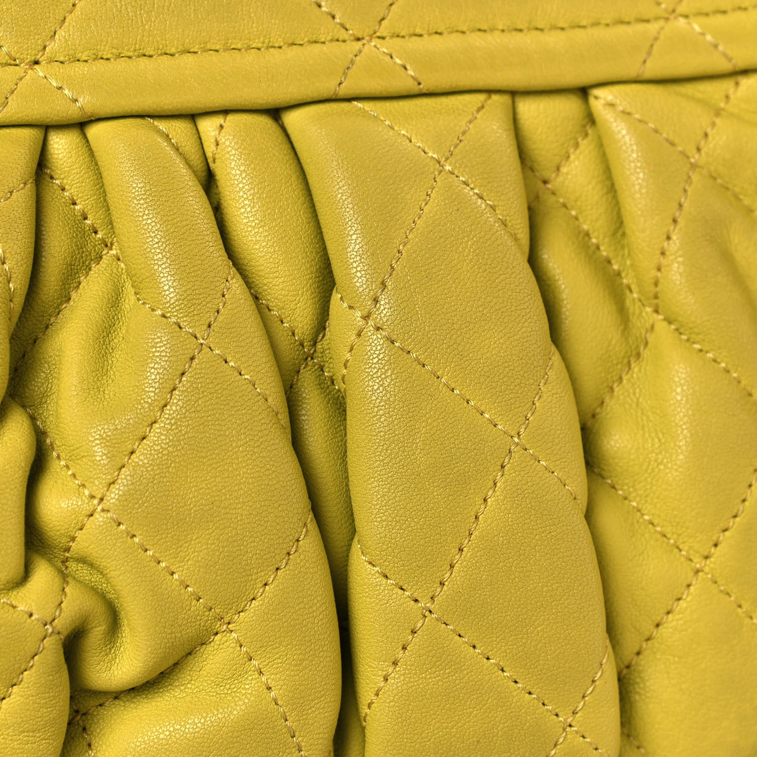 Chanel Washed Lambskin Chain Around Medium Messenger Yellow 10 of 15