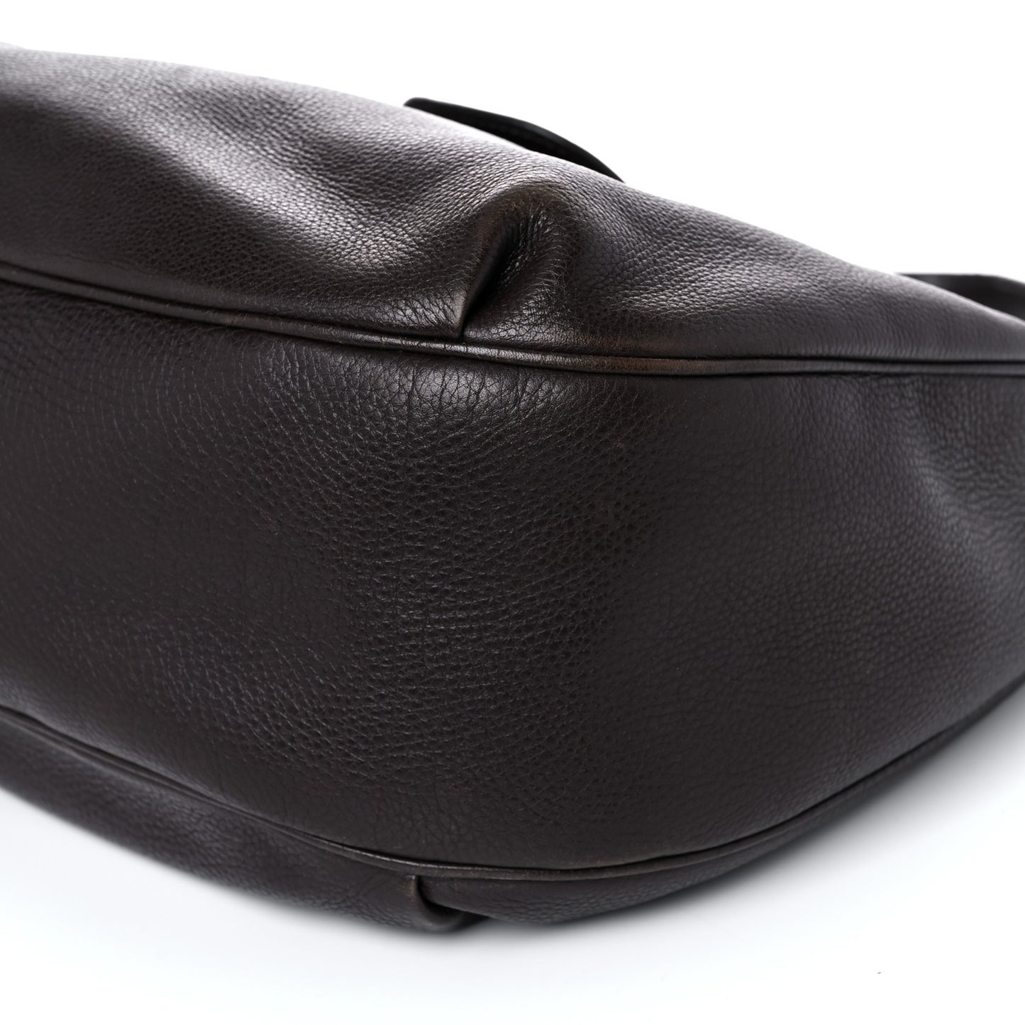 Calfskin Web Medium Dressage Hobo Coffee Brown