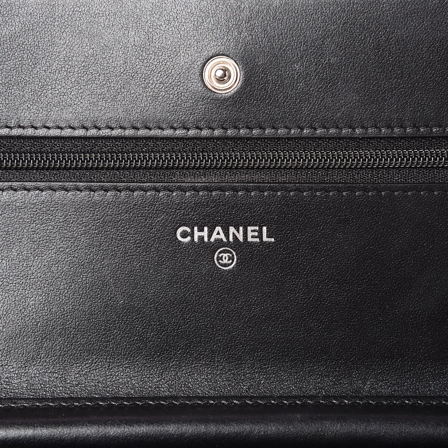 Aged Calfskin Quilted Tassel Wallet On Chain WOC Black