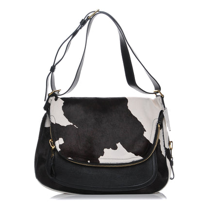 Tom Ford Calfskin Calf Hair Large Jennifer Brown White 1 of 6