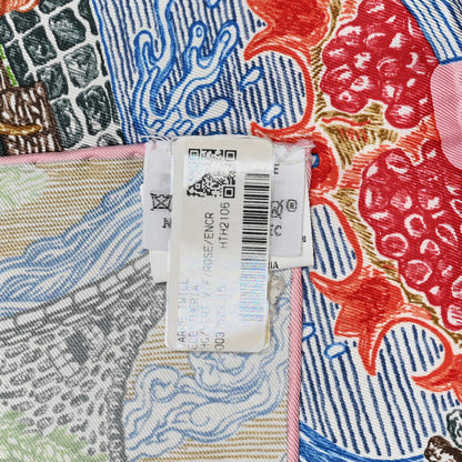 Hermes Silk Eleftheria Scarf 90 Vert Vif Rose Encre 4 of 4