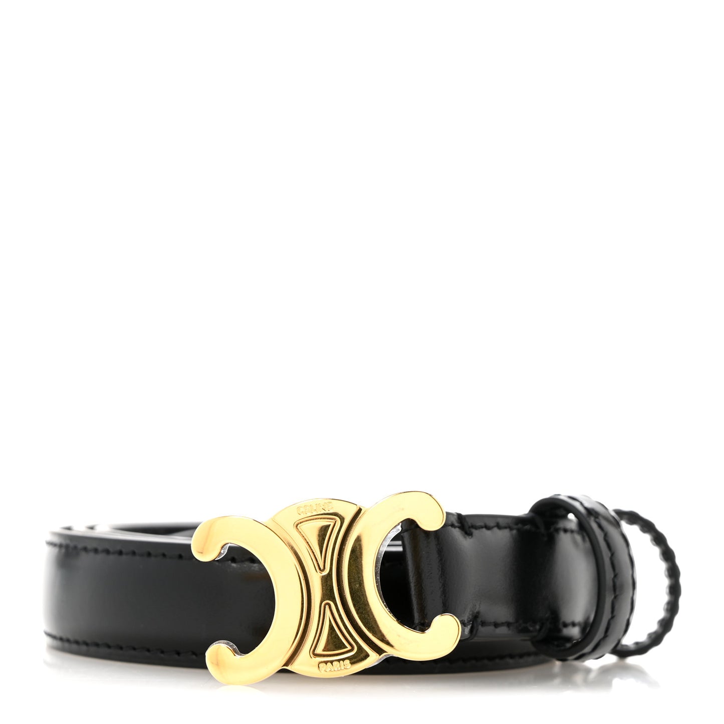Box Calfskin Small 18mm Triomphe Belt 75 30 Black