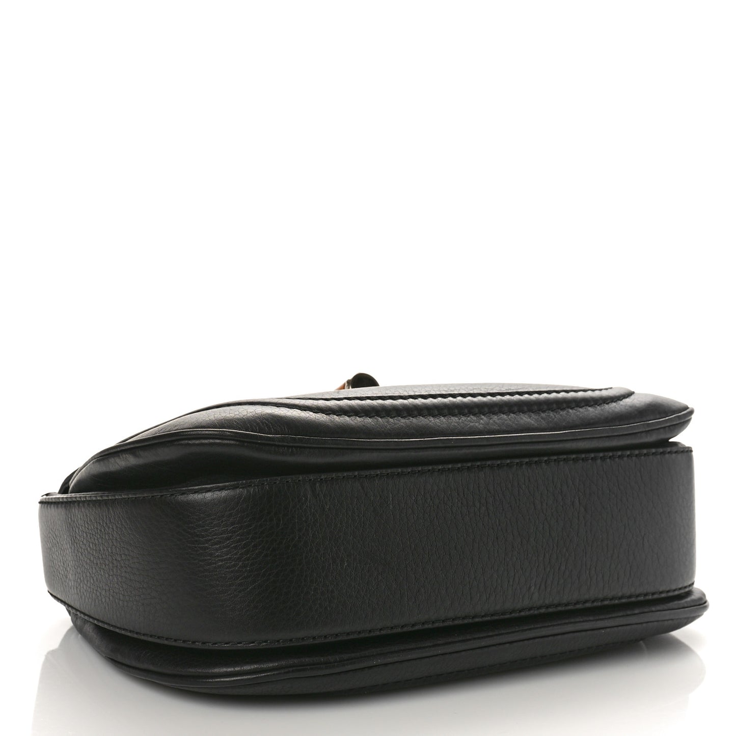 Calfskin Medium New Bamboo Top Handle Bag Black