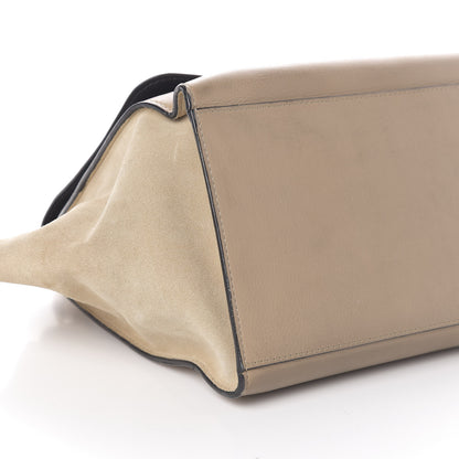 Celine Drummed Calfskin Suede Medium Trapeze Dune 9 of 10