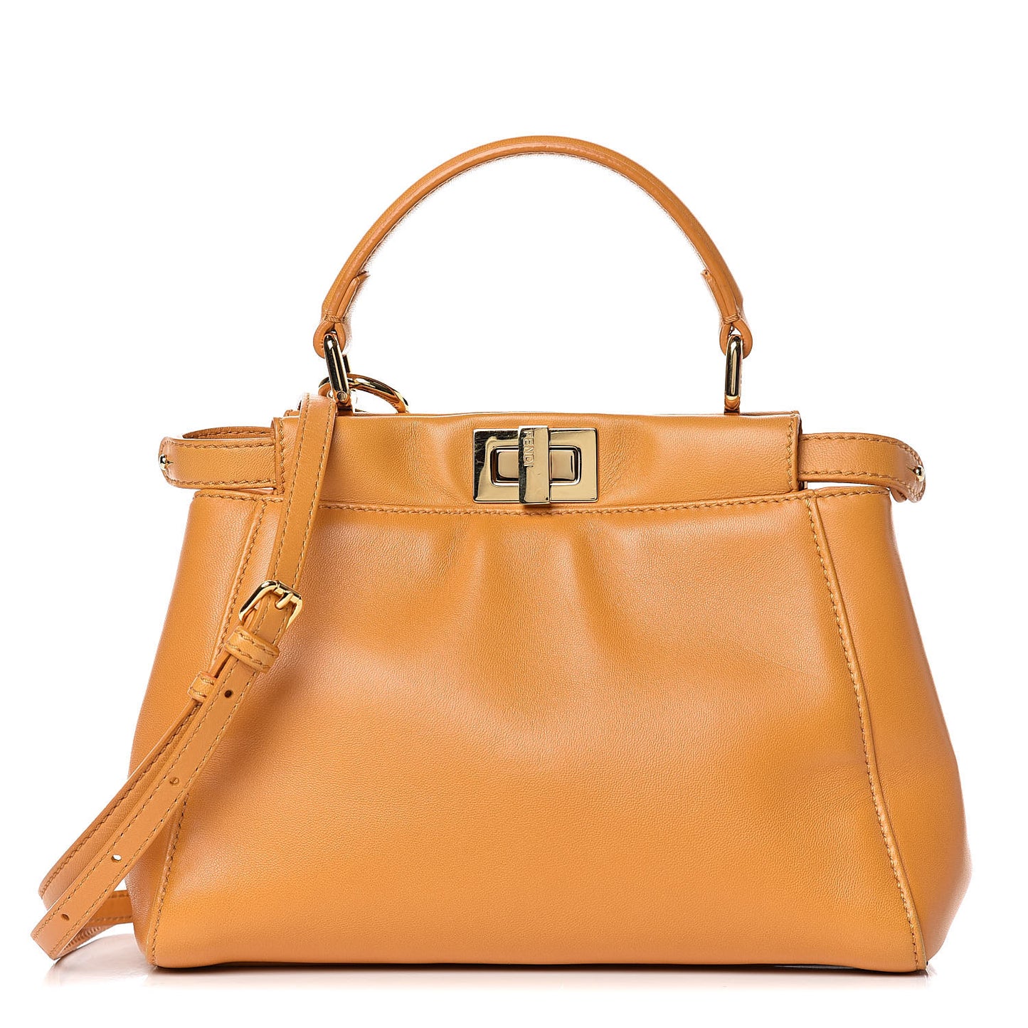 Nappa Mini Peekaboo Iconic Satchel Giallo Syrup