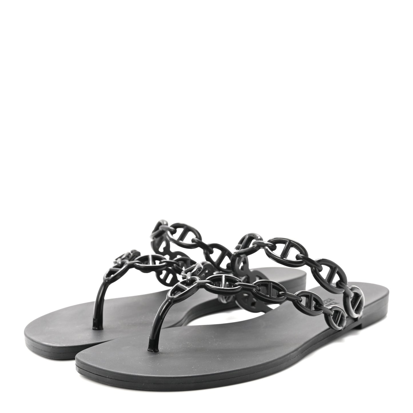 Rubber Chaine d'Ancre Island Sandals 38 Black