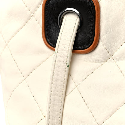 Chanel Lambskin Quilted Country Club Tote White Black 15 of 15